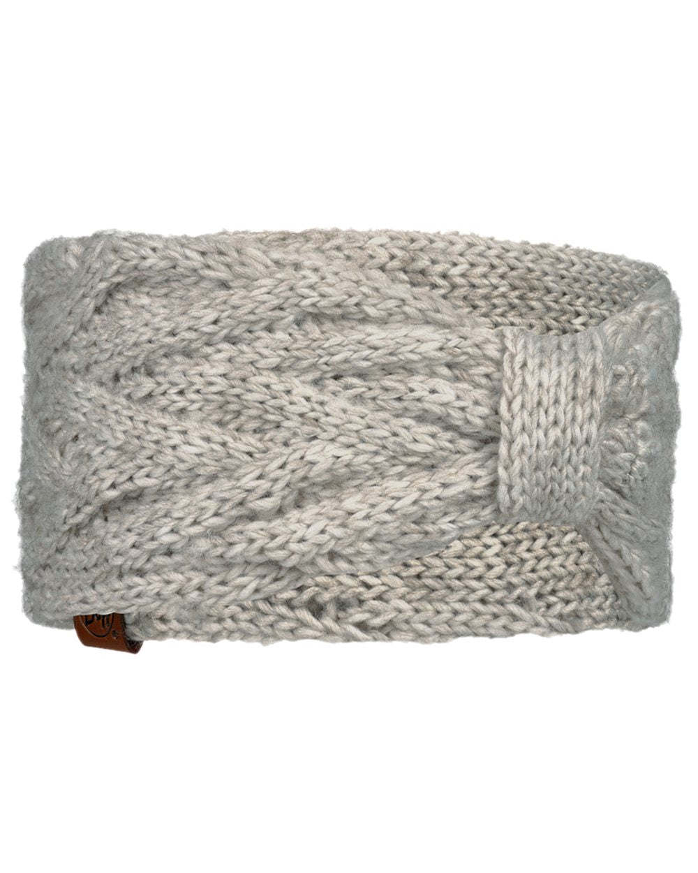 Ecru Coloured Buff Caryn Knitted Headband on white background #colour_ecru