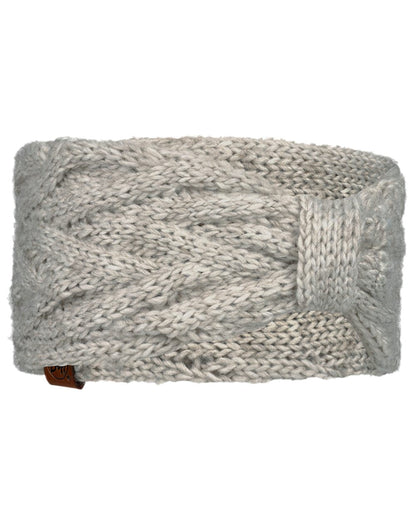 Ecru Coloured Buff Caryn Knitted Headband on white background #colour_ecru