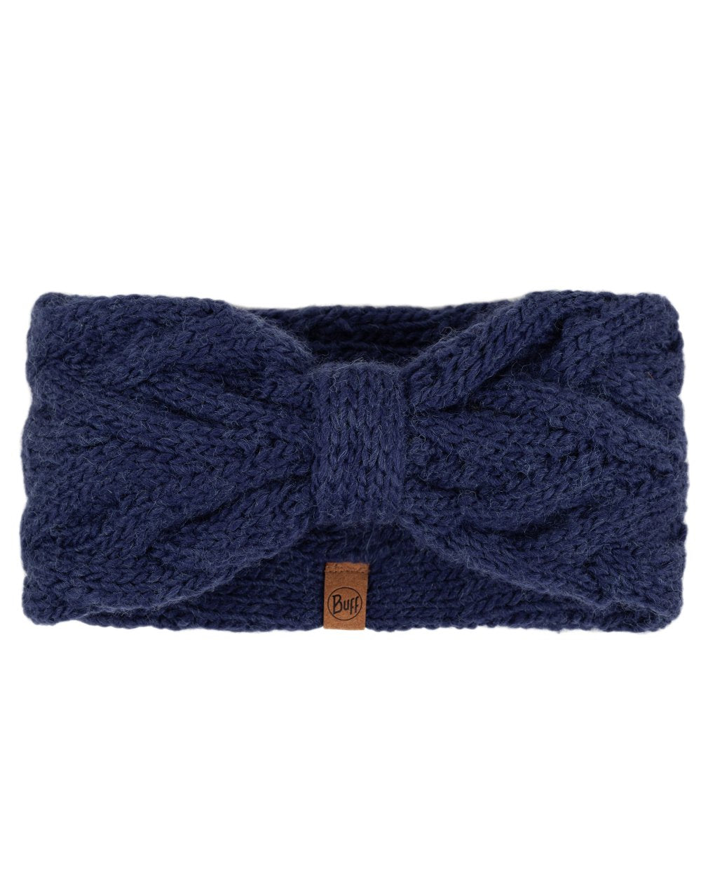 Midnight Coloured Buff Caryn Knitted Headband on white background #colour_midnight
