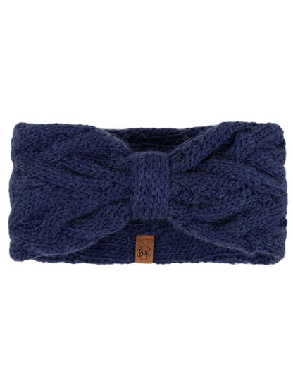 Midnight Coloured Buff Caryn Knitted Headband on white background #colour_midnight