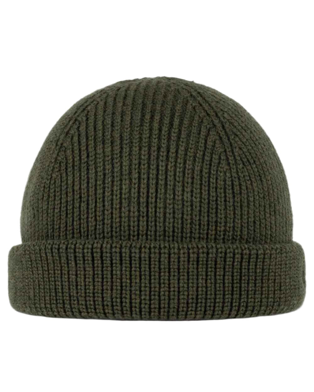 Forest Coloured Buff Knitted Ervin Beanie on white background #colour_forest