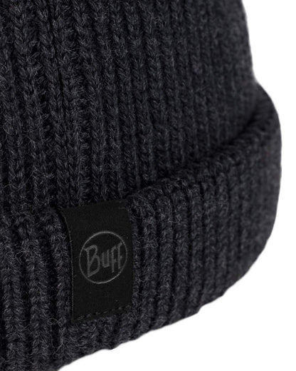Graphite Coloured Buff Knitted Ervin Beanie on white background #colour_graphite