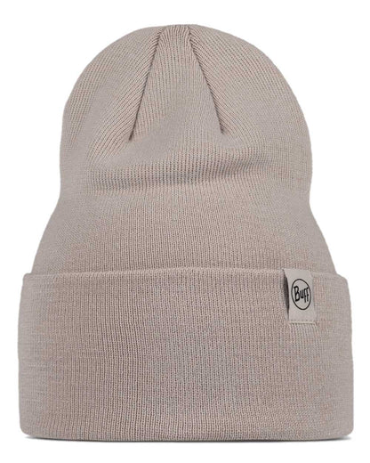 Birch Grey Coloured Buff Linon Knitted Beanie on white background #colour_birch-grey
