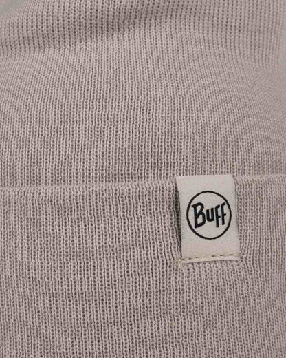 Birch Grey Coloured Buff Linon Knitted Beanie on white background #colour_birch-grey