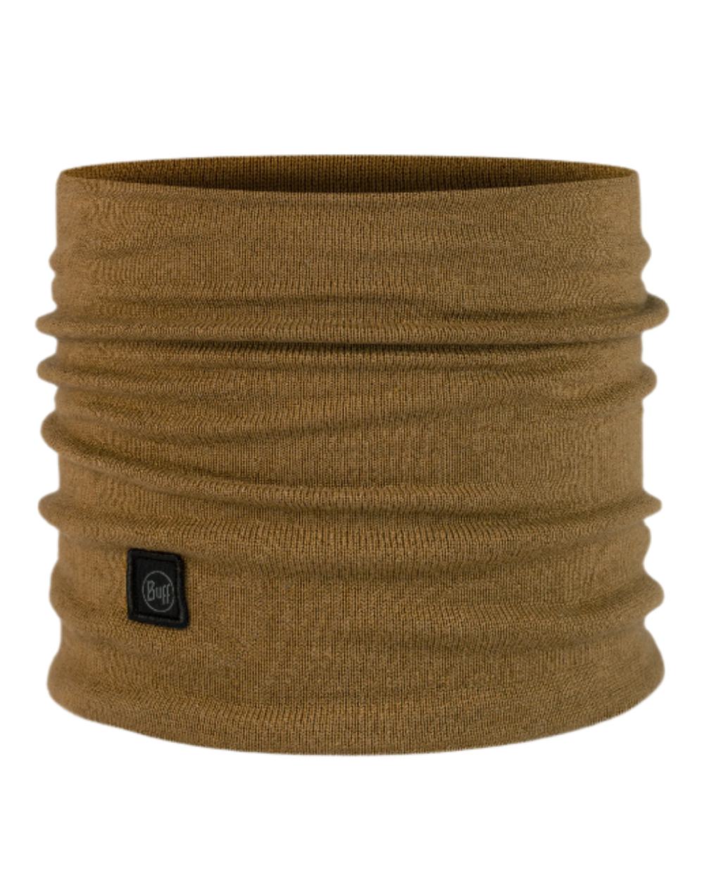 Brindle Brown Coloured Buff Knitted Neck Warmer on white background #colour_brindle-brown