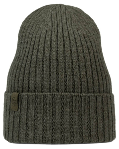 Bark Coloured Buff Knitted Norval Beanie on white background #colour_bark
