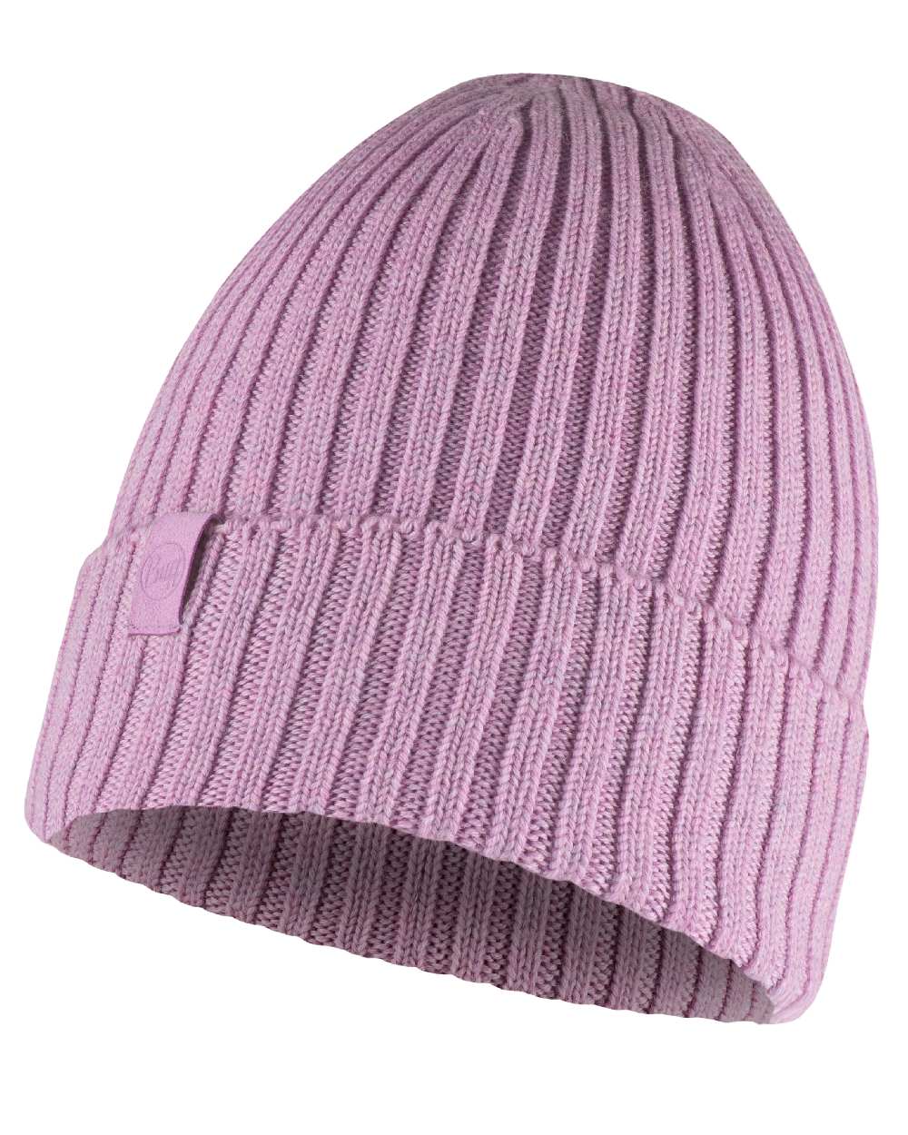 Pansy Coloured Buff Knitted Norval Beanie on white background #colour_pansy