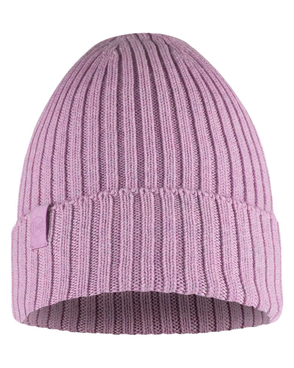 Pansy Coloured Buff Knitted Norval Beanie on white background #colour_pansy
