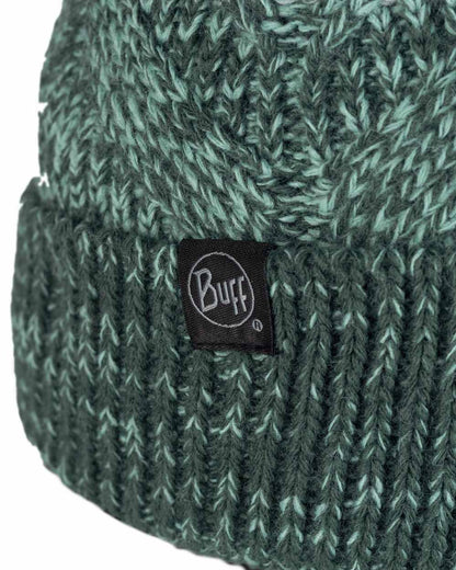 Silversage Coloured Buff Masha Knitted & Fleece Beanie on white background #colour_silversage