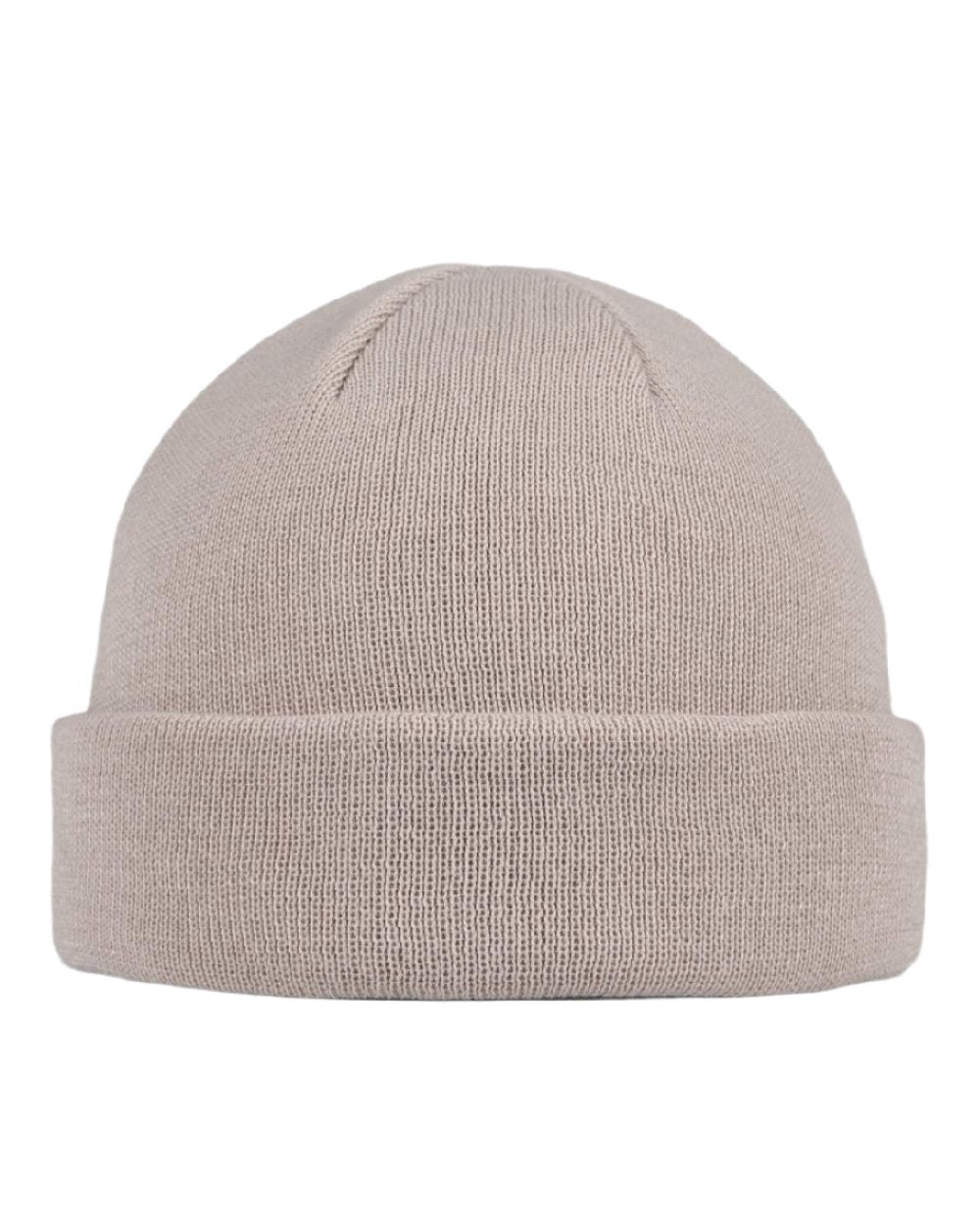 Birch Grey Coloured Buff Lilon Fisherman Knitted Beanie on white background #colour_birch-grey