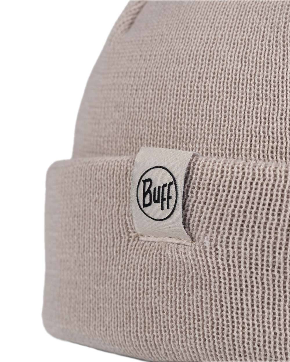 Birch Grey Coloured Buff Lilon Fisherman Knitted Beanie on white background #colour_birch-grey