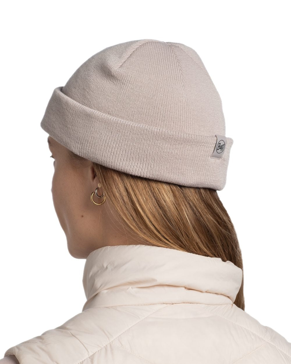 Birch Grey Coloured Buff Lilon Fisherman Knitted Beanie on white background #colour_birch-grey
