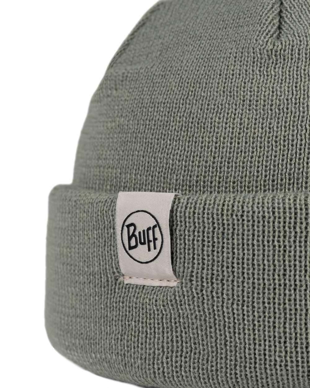 Opaline Coloured Buff Lilon Fisherman Knitted Beanie on white background #colour_opaline
