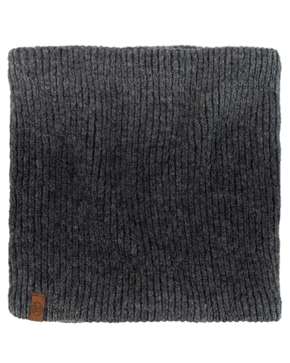 Graphite Coloured Buff Marin Knitted & Polar Neck Warmer on white background #colour_graphite