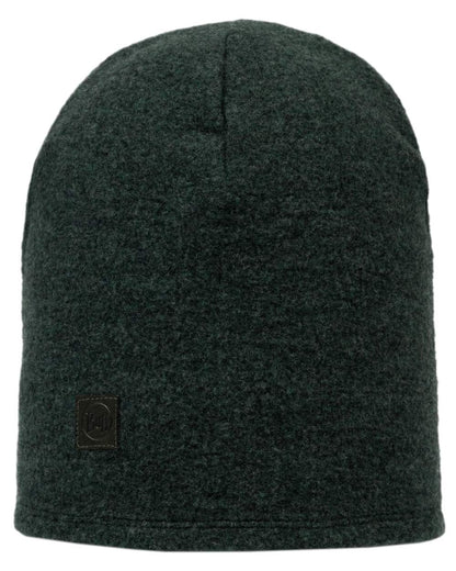 Forest Coloured Buff Merino Fleece Beanie on white background #colour_forest