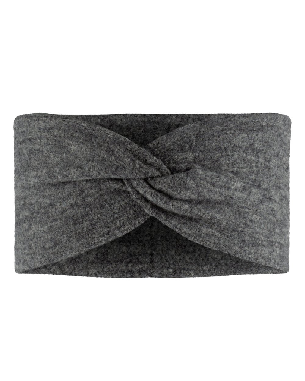 Grey Coloured Buff Merino Fleece Headband on white background #colour_grey