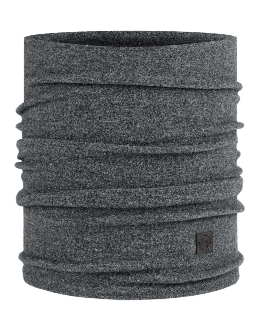 Grey Coloured Buff Merino Fleece Neck Warmer on white background #colour_grey