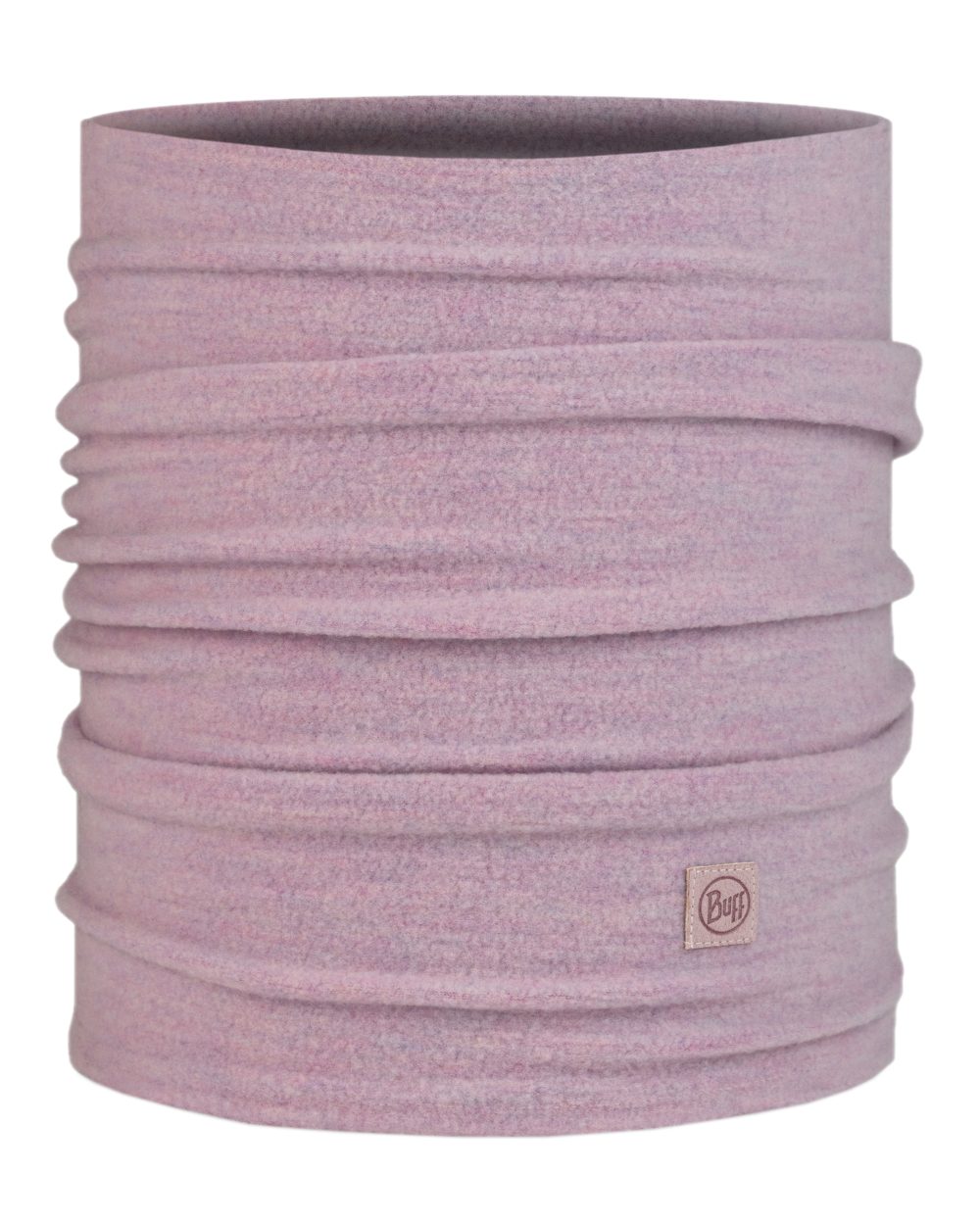 Lilac Sand Coloured Buff Merino Fleece Neck Warmer on white background #colour_lilac-sand
