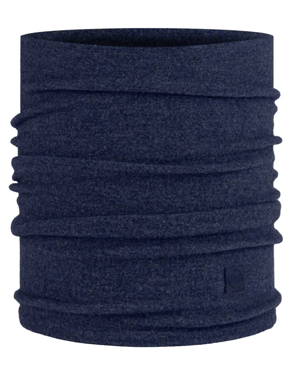 Navy Coloured Buff Merino Fleece Neck Warmer on white background #colour_navy