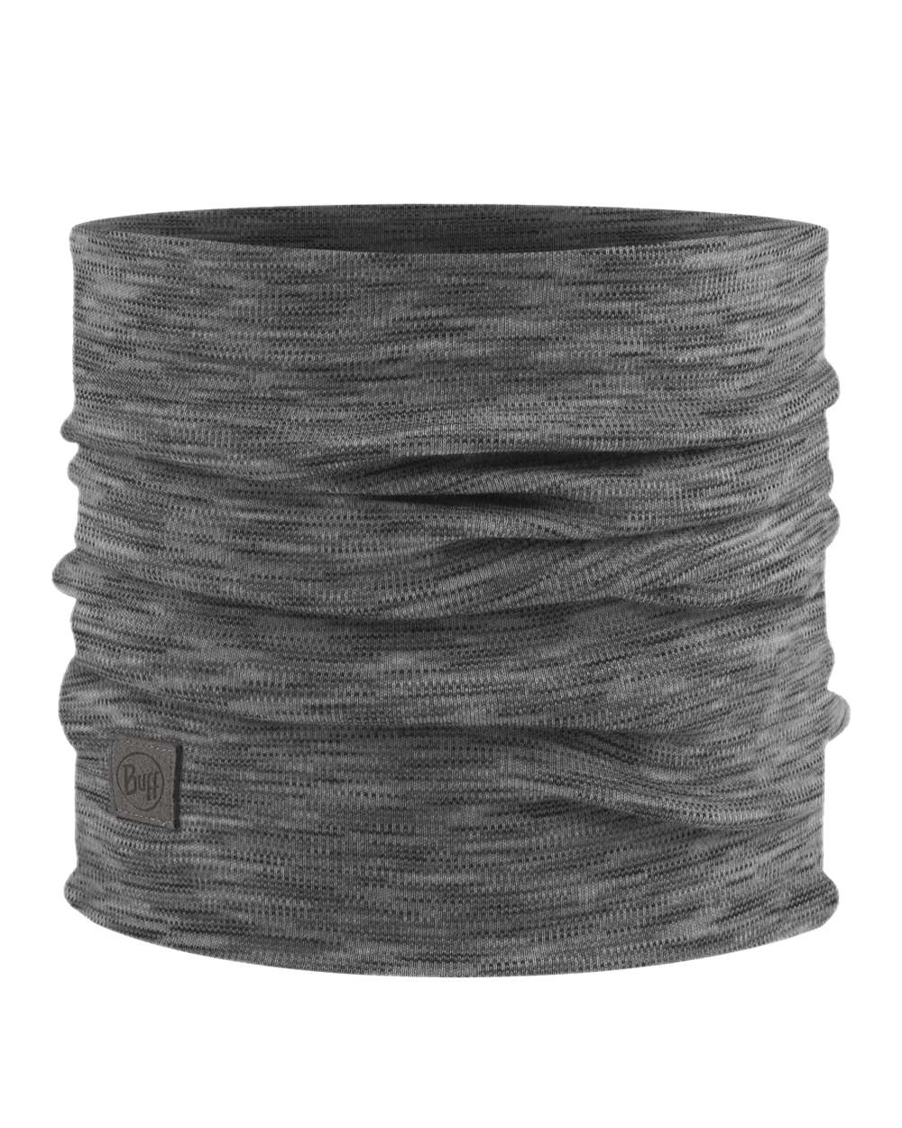 Fog Grey Coloured Buff Merino Heavyweight Neck Warmer on white background #colour_fog-grey
