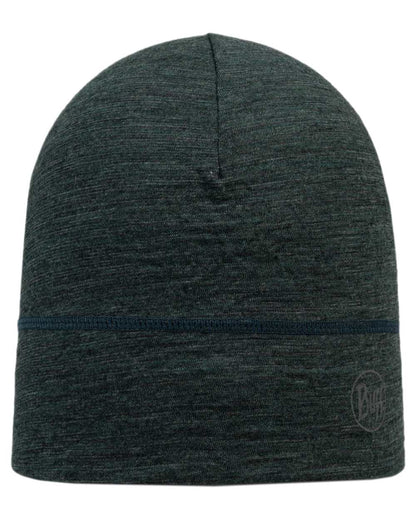 Forest Coloured Buff Merino Lightweight Beanie on white background #colour_forest