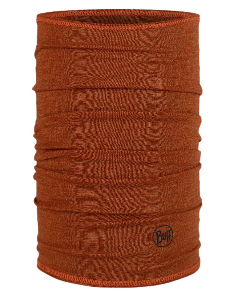 Cinnamon Coloured Buff Merino Lightweight Neck Warmer on white background #colour_cinnamon