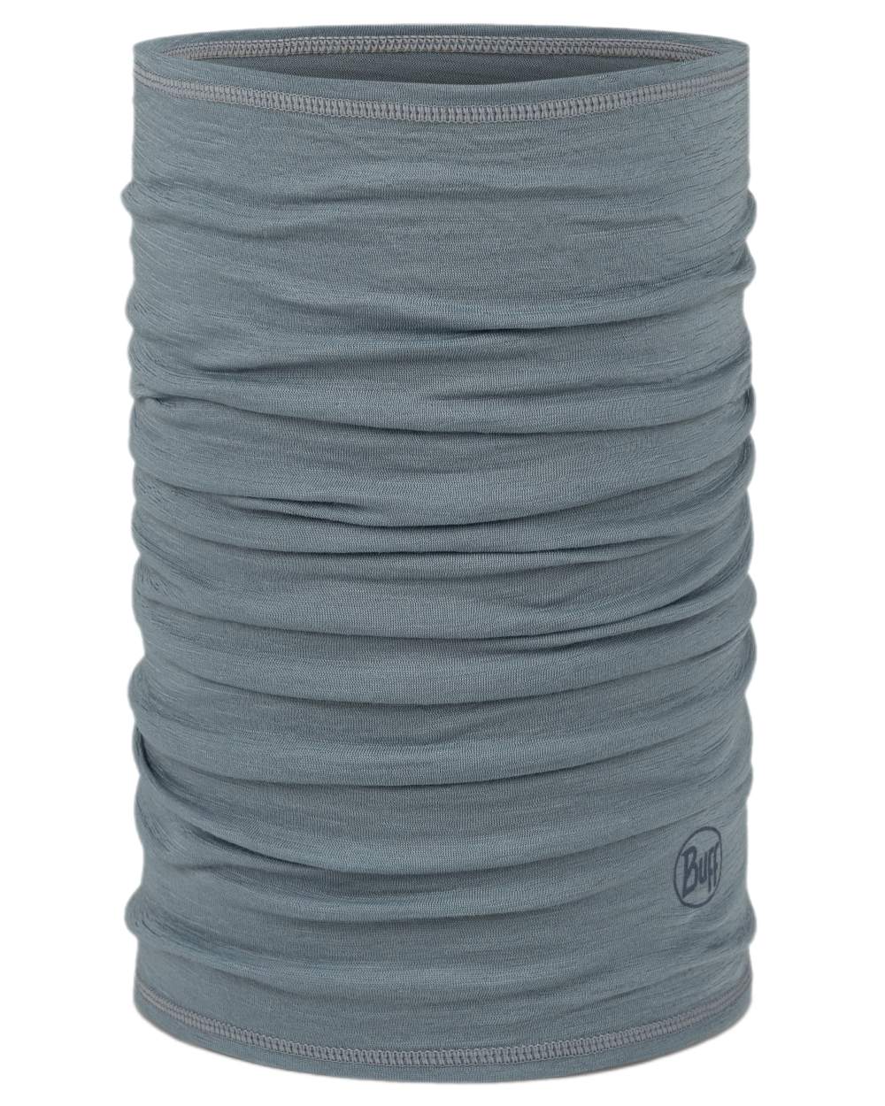 Flint Coloured Buff Merino Lightweight Neck Warmer on white background #colour_flint