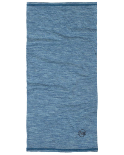 Lake Blue Coloured Buff Merino Lightweight Neck Warmer on white background #colour_lake-blue