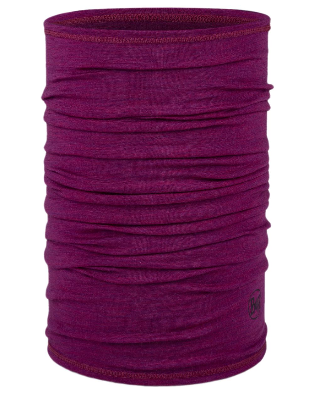 Magenta Coloured Buff Merino Lightweight Neck Warmer on white background #colour_magenta