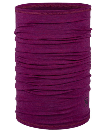 Magenta Coloured Buff Merino Lightweight Neck Warmer on white background #colour_magenta