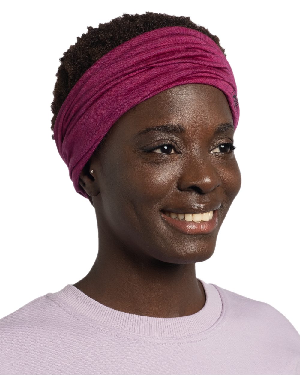 Magenta Coloured Buff Merino Lightweight Neck Warmer on white background #colour_magenta
