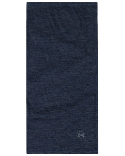 Night Blue Coloured Buff Merino Lightweight Neck Warmer on white background #colour_night-blue