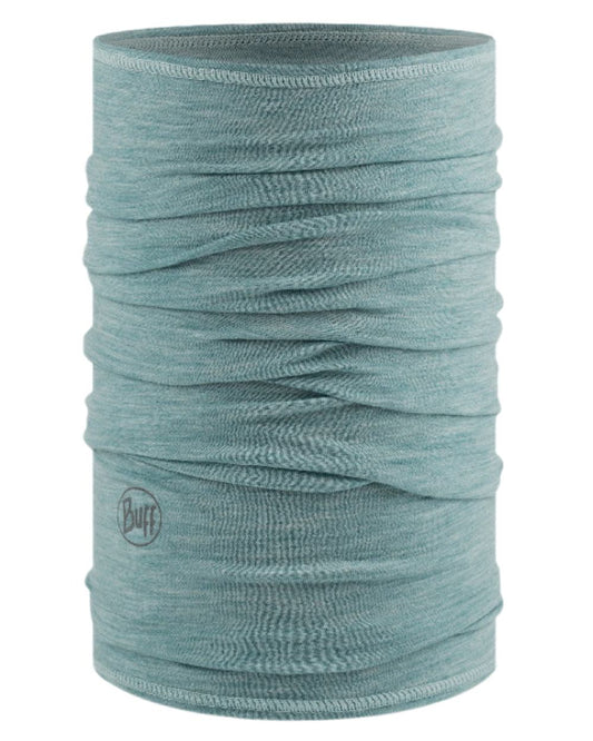 Pool Coloured Buff Merino Lightweight Neck Warmer on white background #colour_pool