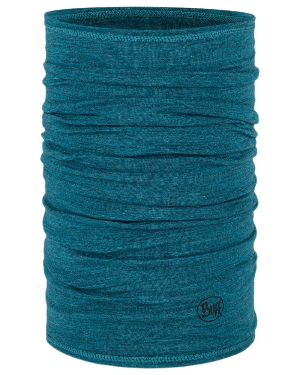 Teal Coloured Buff Merino Lightweight Neck Warmer on white background #colour_teal