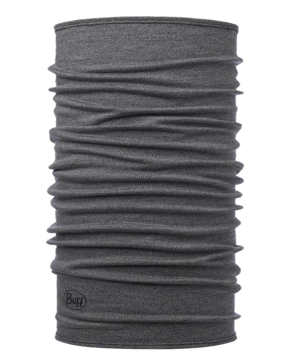 Light Grey Coloured Buff Merino Midweight Neckwear on white background #colour_light-grey