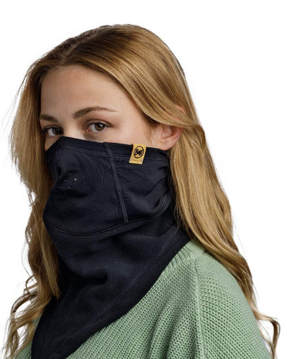 Black Coloured Buff Mountain Bandana on white background #colour_black