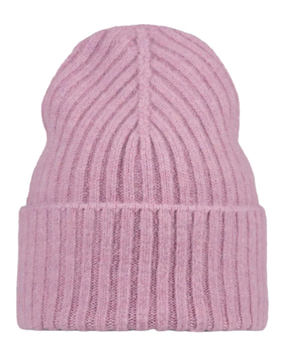 Camellia Coloured Buff Nilah Knitted Beanie on white background #colour_camellia