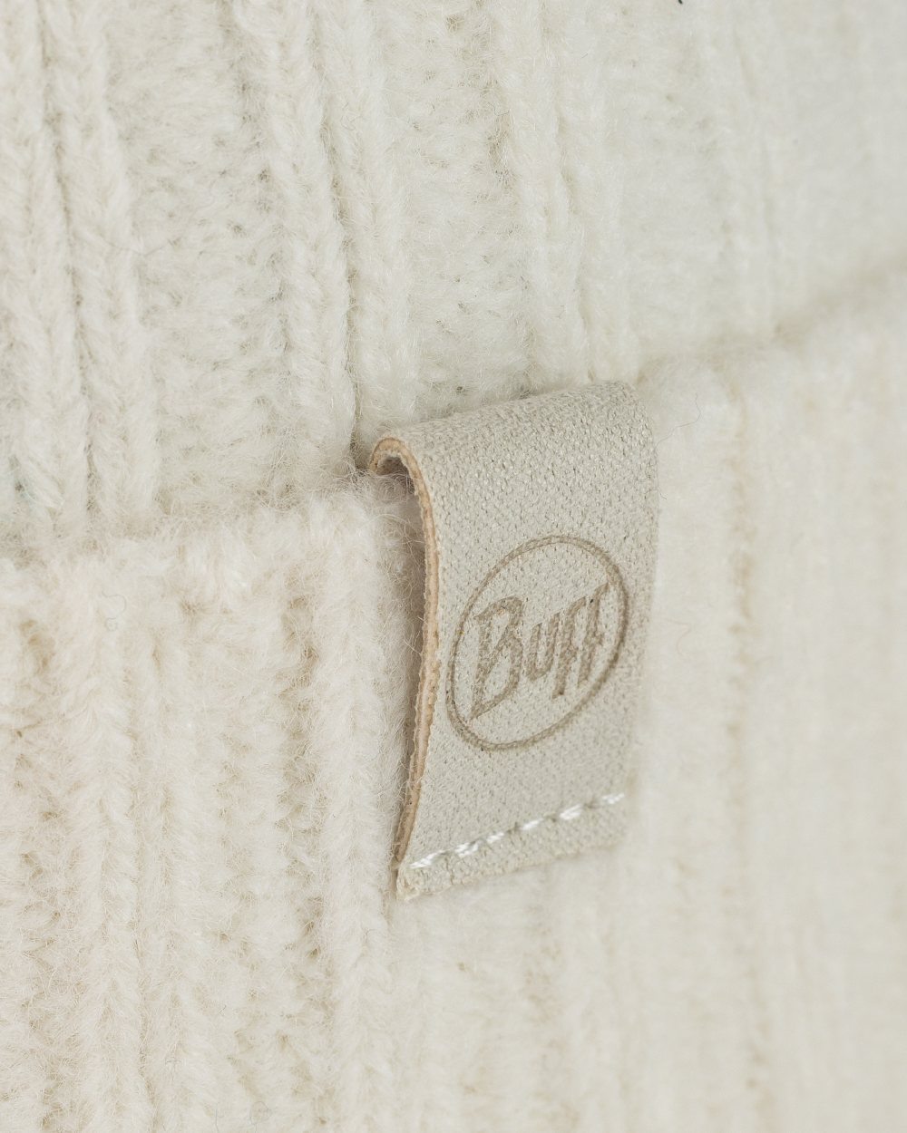 Ice Coloured Buff Nilah Knitted Beanie on white background #colour_ice