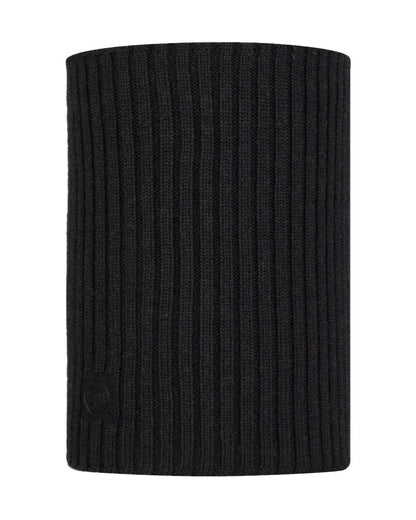 Graphite coloured Buff Norval Merino Wool Knitted Neck Warmer on white background #colour_graphite
