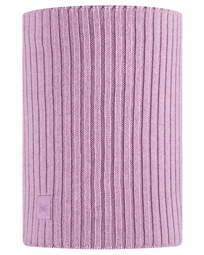 Pansy Coloured Buff Norval Merino Wool Knitted Neck Warmer on white background #colour_pansy