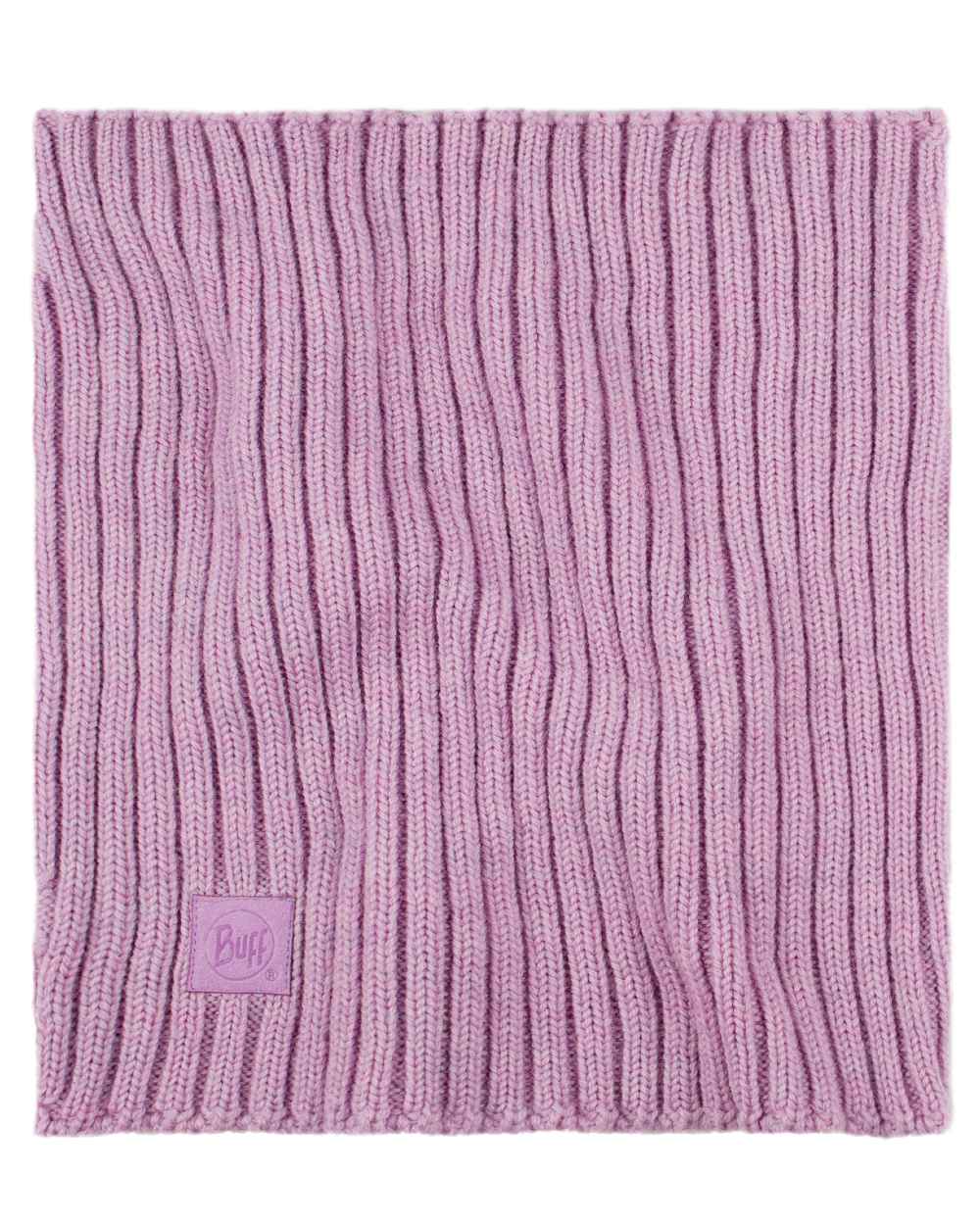 Pansy Coloured Buff Norval Merino Wool Knitted Neck Warmer on white background #colour_pansy