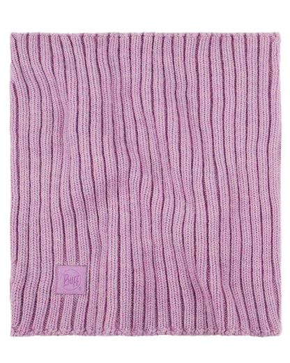 Pansy Coloured Buff Norval Merino Wool Knitted Neck Warmer on white background #colour_pansy