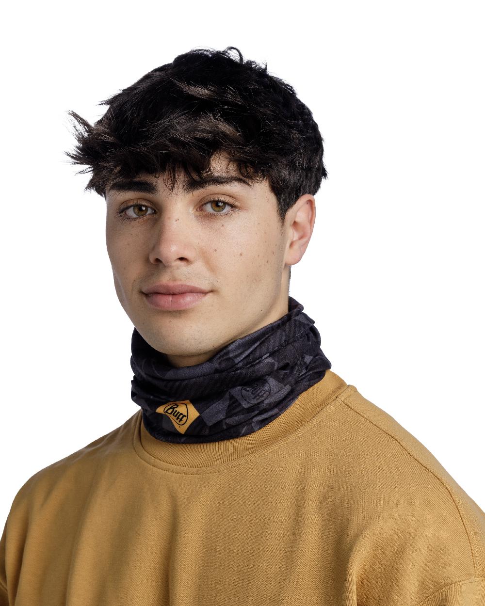 Graphite Coloured Buff Original EcoStretch Neckwear on white background #colour_graphite