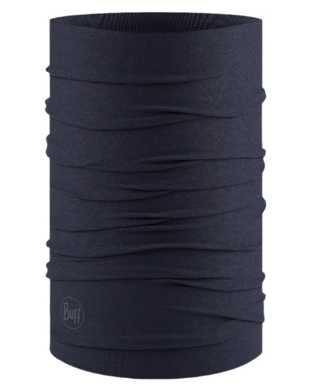 Night Blue Coloured Buff Original EcoStretch Neckwear on white background #colour_night-blue