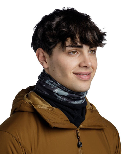 Camouflage Coloured Buff Polar Multifunctional Neckwear on white background #colour_camouflage