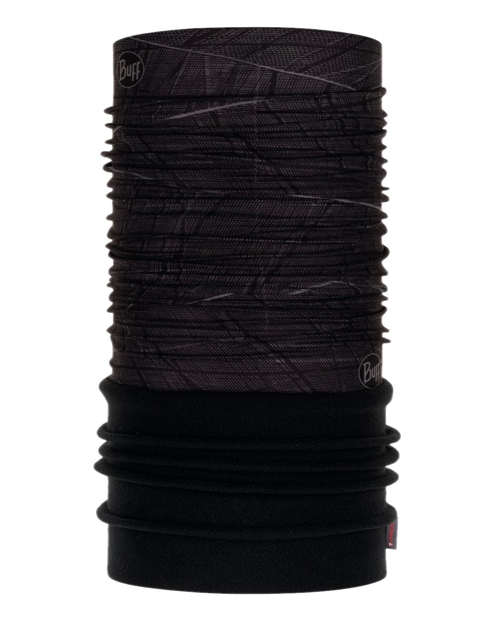 Embers Black Coloured Buff Polar Multifunctional Neckwear on white background #colour_embers-black