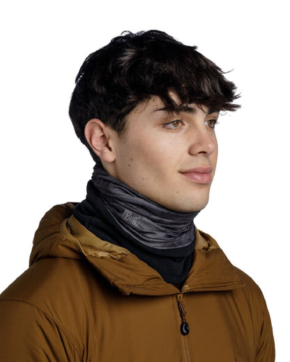 Grey Coloured Buff Polar Multifunctional Neckwear on white background #colour_grey