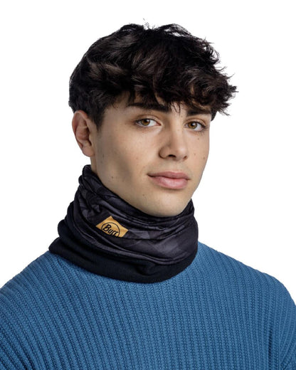 Micor Graphite Coloured Buff Polar Multifunctional Neckwear on white background #colour_micor-graphite