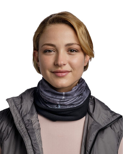 Tenko Graphite Coloured Buff Polar Multifunctional Neckwear on white background #colour_tenko-graphite