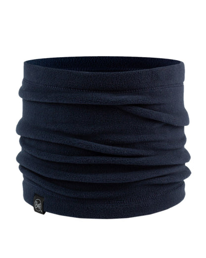 Dark Navy Coloured Buff Polar Neck Warmer on white background #colour_dark-navy